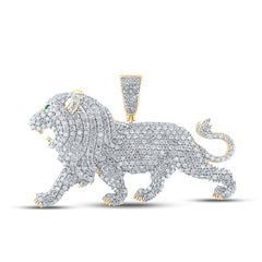 5 1/2CTW-DIA NK LION MENS CHARM