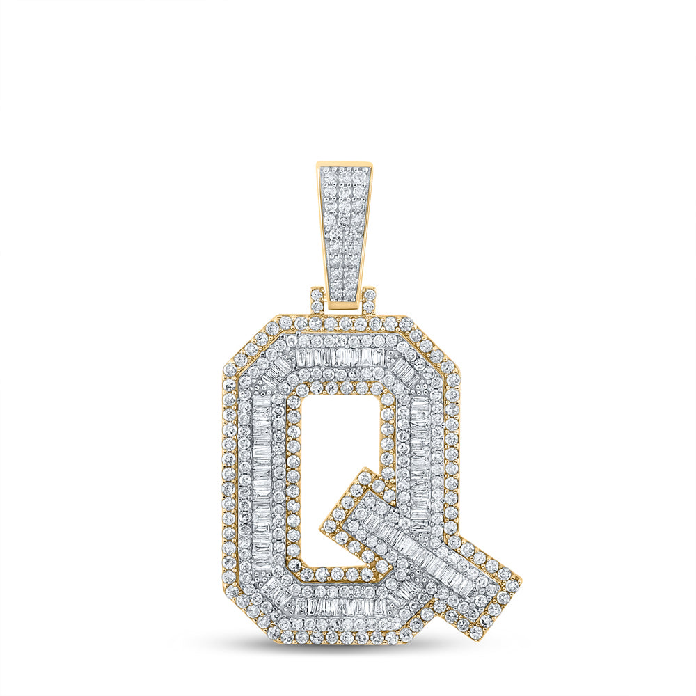 2 1/5CTW-DIA CN MENS INITIAL "Q" PENDANT