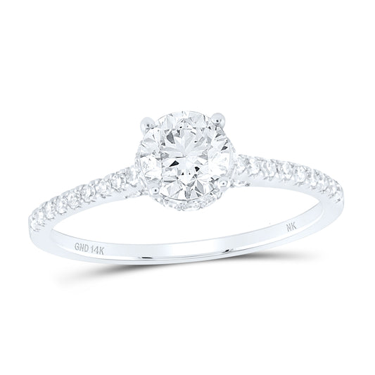 1CTW-DIA NK 3/4CT-CRD NO HALO ENGAGEMENT RING