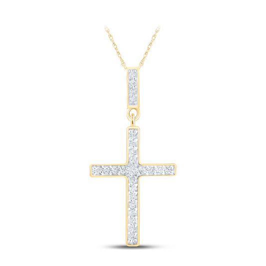 1/10CTW-DIA NK GIFT CROSS PENDANT