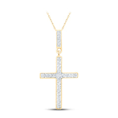 1/10CTW-DIA NK GIFT CROSS PENDANT