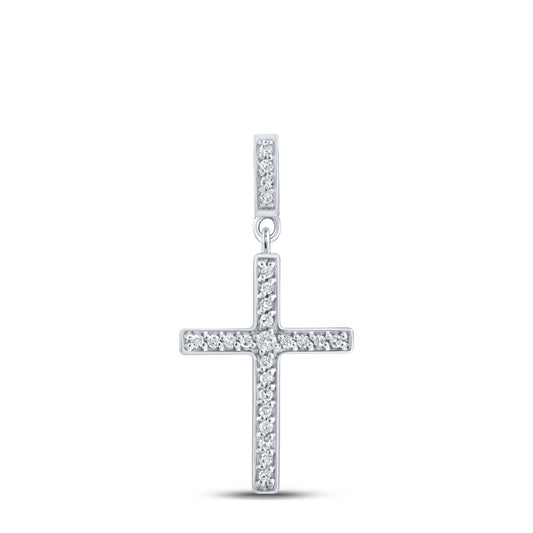 1/10CTW-DIA NK GIFT CROSS PENDANT