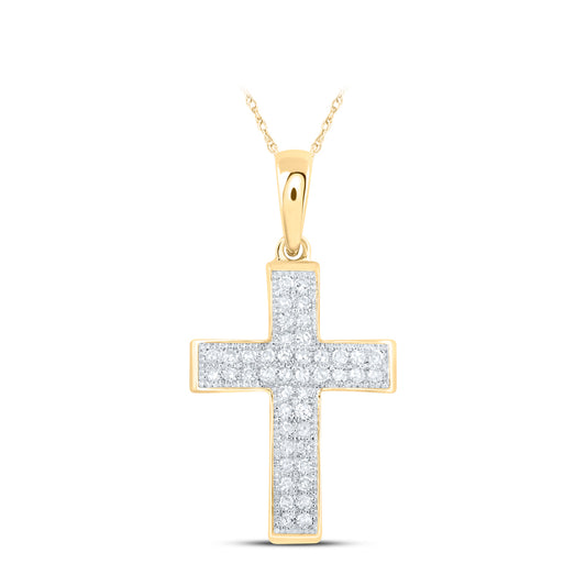 1/5CTW-DIA CN CROSS PENDANT