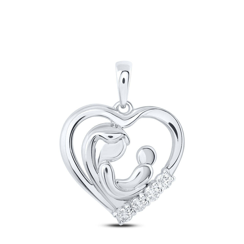 1/5 CTW-DIA NK HEART PENDANT