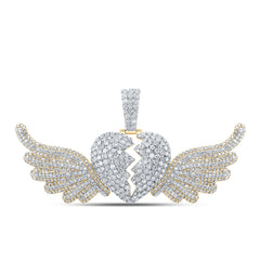 5 3/8CTW-DIA NK HEART WING PENDANT