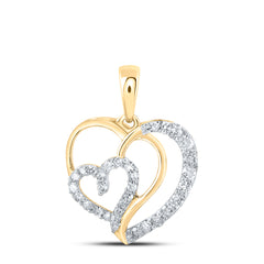 1/4CTW-DIA NK HEART PENDANT