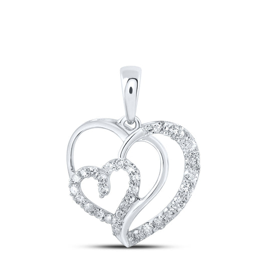 1/4CTW-DIA NK HEART PENDANT