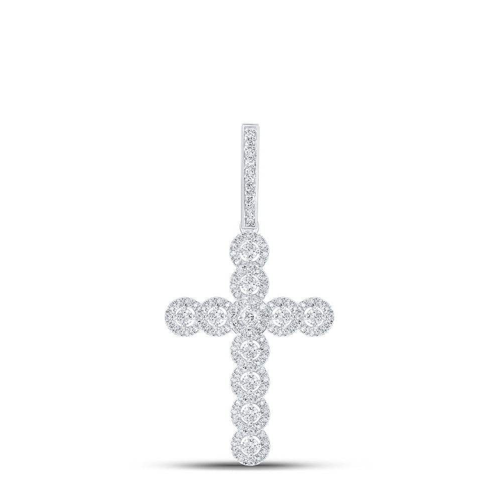 3/4CT-DIA NK CROSS PENDANT