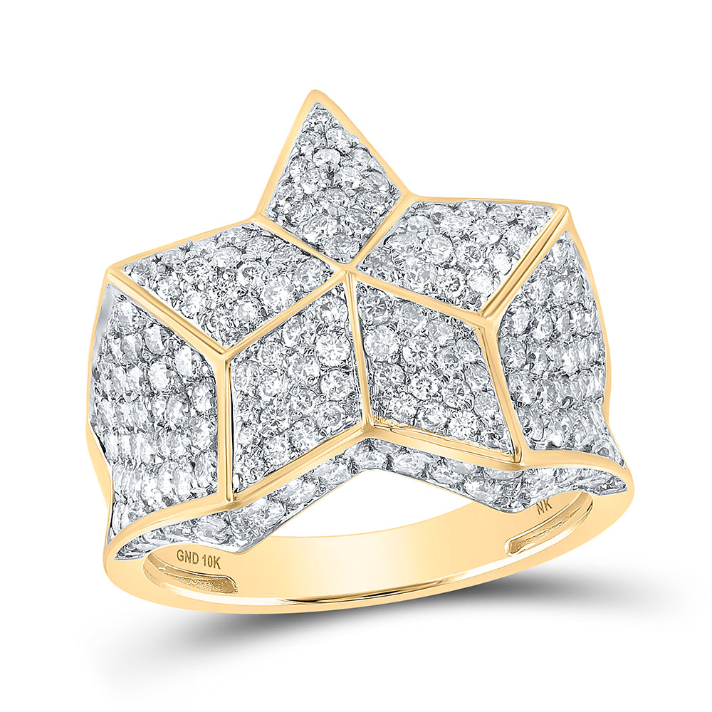 2 7/8CTW-DIA NK STAR MENS RING