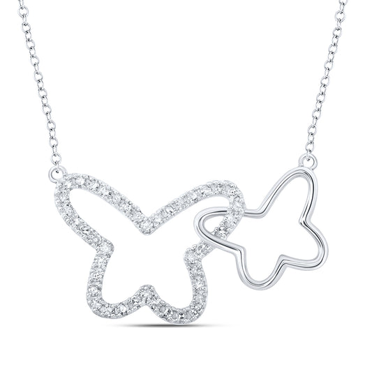 1/4 CTW-DIA NK BUTTERFLY NECKLACE