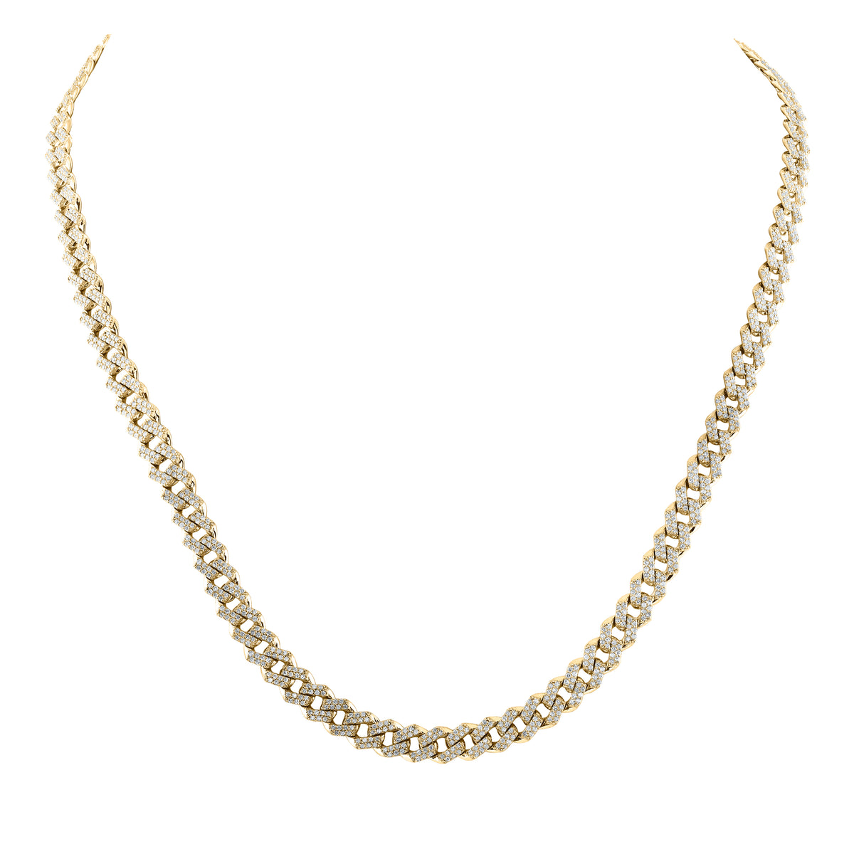 5 5/8CTW-DIA NK (6.5MM) CUBAN MENS CHAIN (22 INCH)