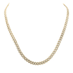 5 5/8CTW-DIA NK (6.5MM) CUBAN MENS CHAIN (22 INCH)