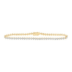 7/8 CTW-DIA NK HEART BRACELET (7 INCH)