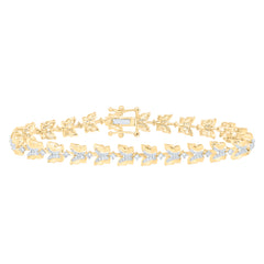 3/4CTW-DIA CN BUTTERFLY BRACELET(7 INCH)