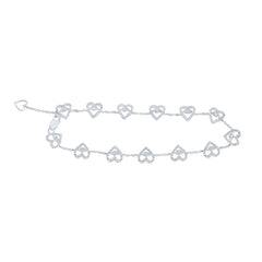 3/4CTW-DIA CN HEART BRACELET