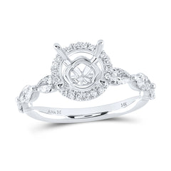 1CTW-DIA ANA M 1 1/2CT-CRD SEMI-MOUNT SINGLE HALO ENGAGEMENT RING