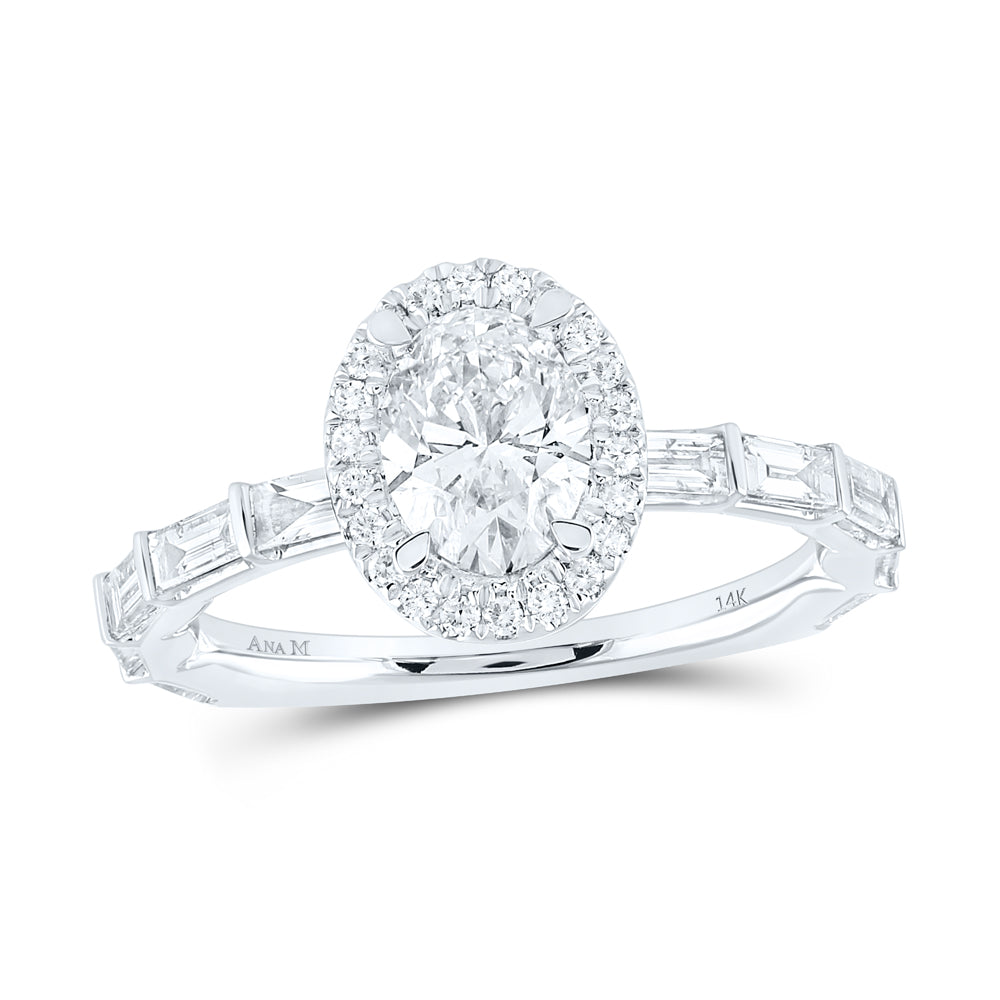 2CTW-DIA ANA M 1CT-COVAL SINGLE HALO ENGAGEMENT RING