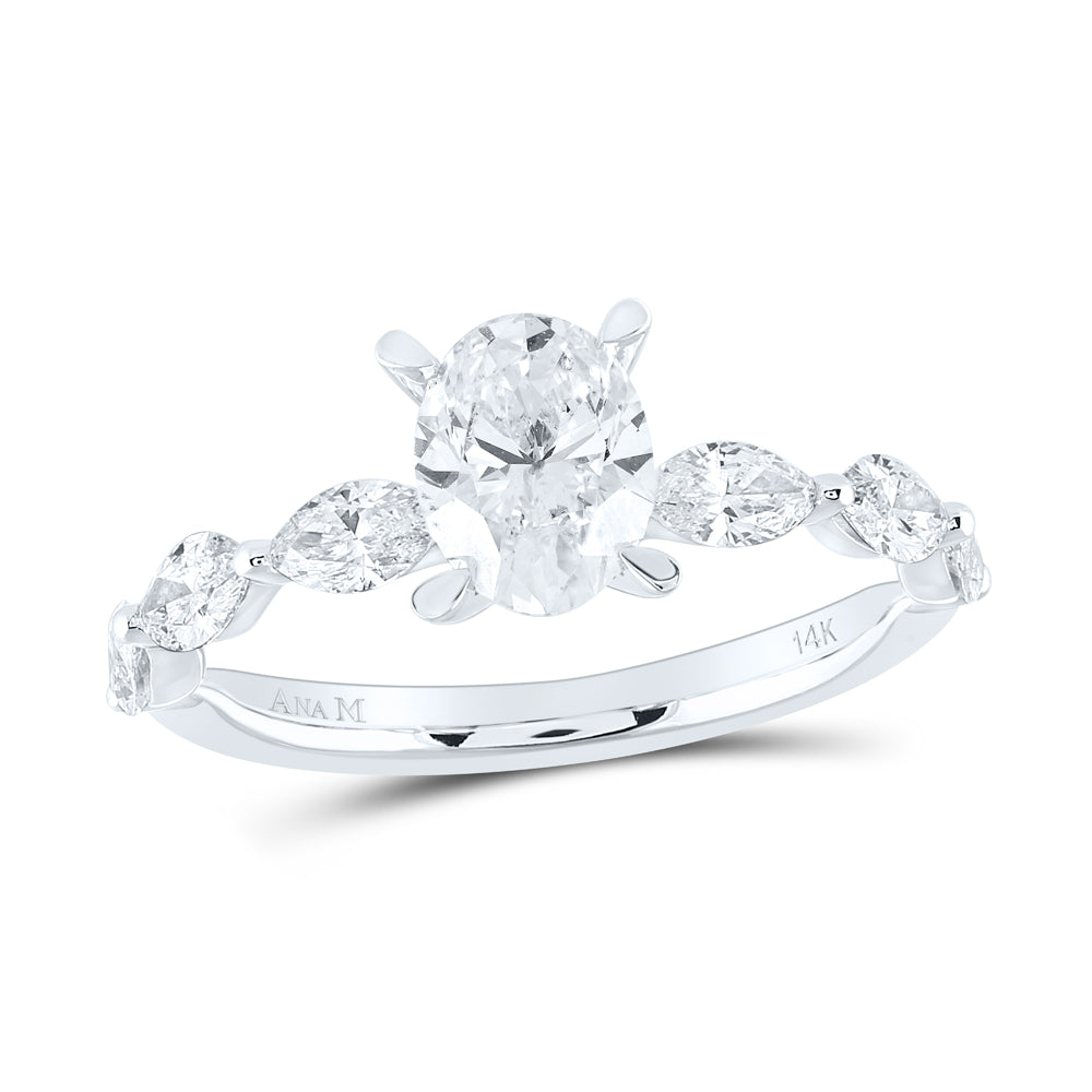 1 5/8CTW-DIA ANA M 1CT-COVAL NO HALO  ENGAGEMENT RING