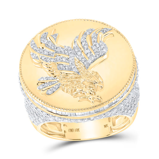 4CTW-DIA NK EAGLE MENS RING