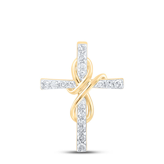 1/10CTW-DIA NK CROSS PENDANT