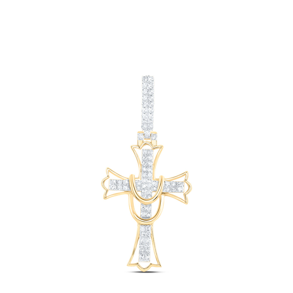 1/2CTW-DIA NK CROSS PENDANT