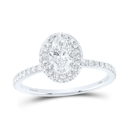 1 1/2CTW-DIA ANA M 1CT-COV SINGLE HALO  ENGAGEMENT  RING