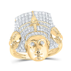 1 CTW-DIA NK EGYTIAN QUEEN MENS RING