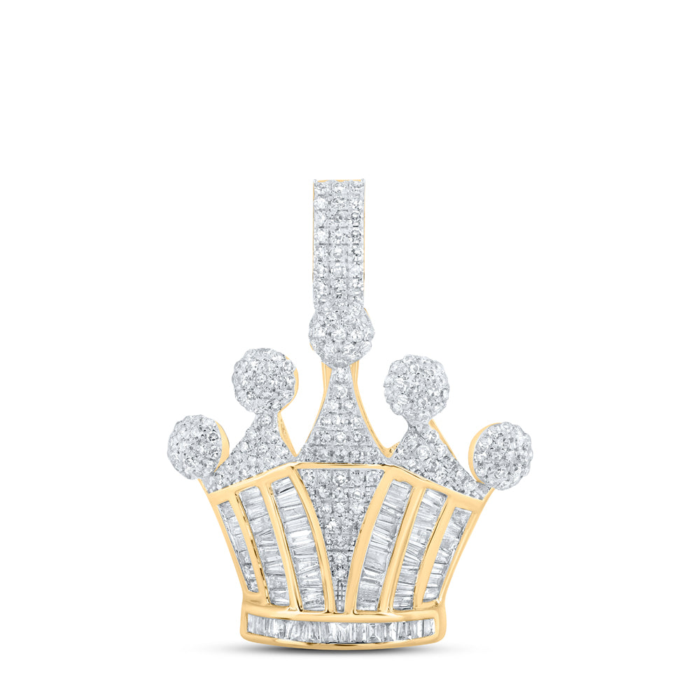 1 5/8CTW-DIA NK CROWN PENDANT