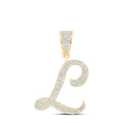 7/8CTW-DIA NK INITIAL "L" PENDANT