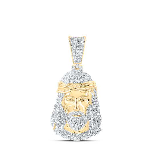 1CTW-DIA NK JESUS MENS CHARM