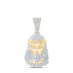 1CTW-DIA NK JESUS MENS CHARM