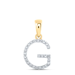 1/10CTW-DIA NK INITIAL "G" PENDANT