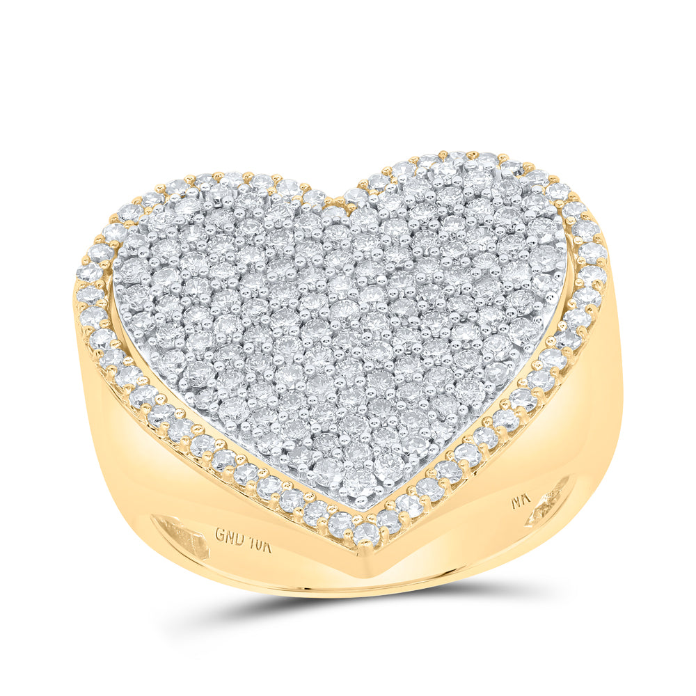 1 1/2CTW-DIA NK HEART RING