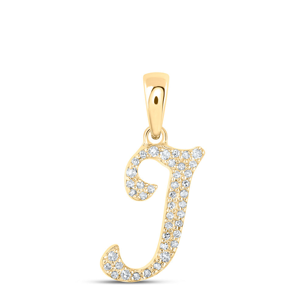 1/8CTW-DIA NK INITIAL "I" PENDANT