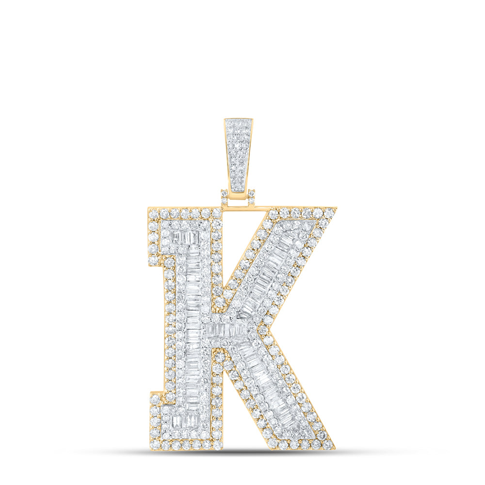 6 CTW-DIA NK MENS INITIAL "K" PENDANT