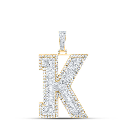 6 CTW-DIA NK MENS INITIAL "K" PENDANT