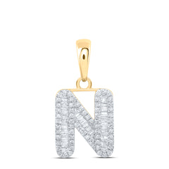 1/3CTW-DIA P1P2 INITIAL "N" PENDANT