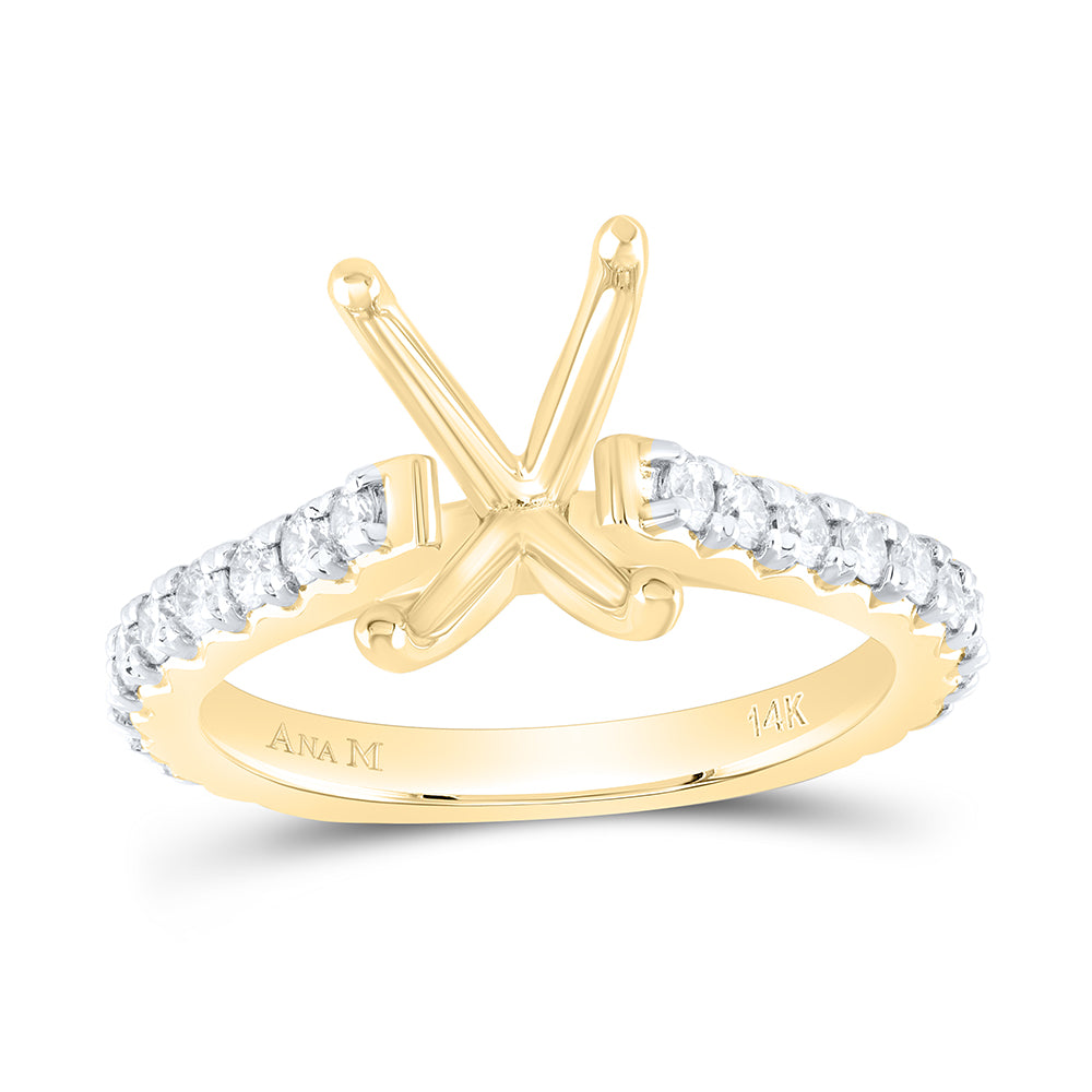 5/8CTW-NAT DIA  ANA M 3CT-CEM SEMI-MOUNT NO HALO ENGAGEMENT RING