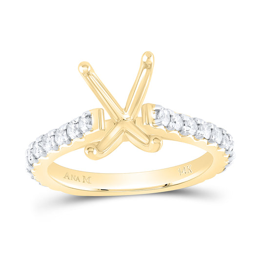 5/8CTW-NAT DIA  ANA M 3CT-CEM SEMI-MOUNT NO HALO ENGAGEMENT RING