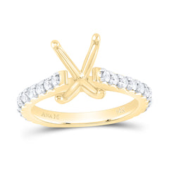 5/8CTW-NAT DIA  ANA M 3CT-CEM SEMI-MOUNT NO HALO ENGAGEMENT RING
