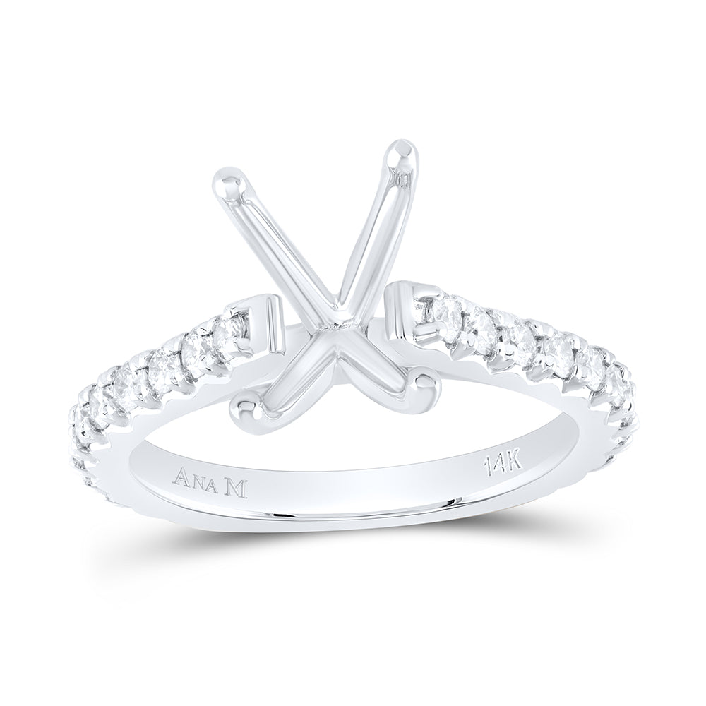 5/8CTW-NAT DIA ANA M 3CT-CEM SEMI-MOUNTN NO HALO ENGAGEMENT RING