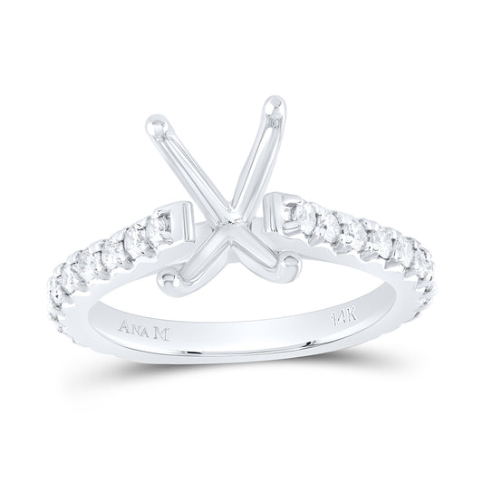 5/8CTW-NAT DIA ANA M 3CT-CEM SEMI-MOUNTN NO HALO ENGAGEMENT RING