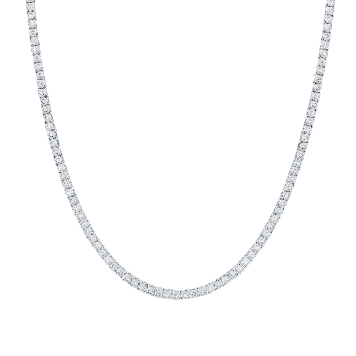 1CTW-NAT DIA P1 FASHION FANUK NECKLACE (18 INCH)