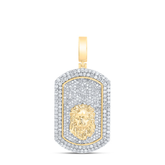 2 1/3CTW-DIA NK DOG TAG MEN'S CHARM