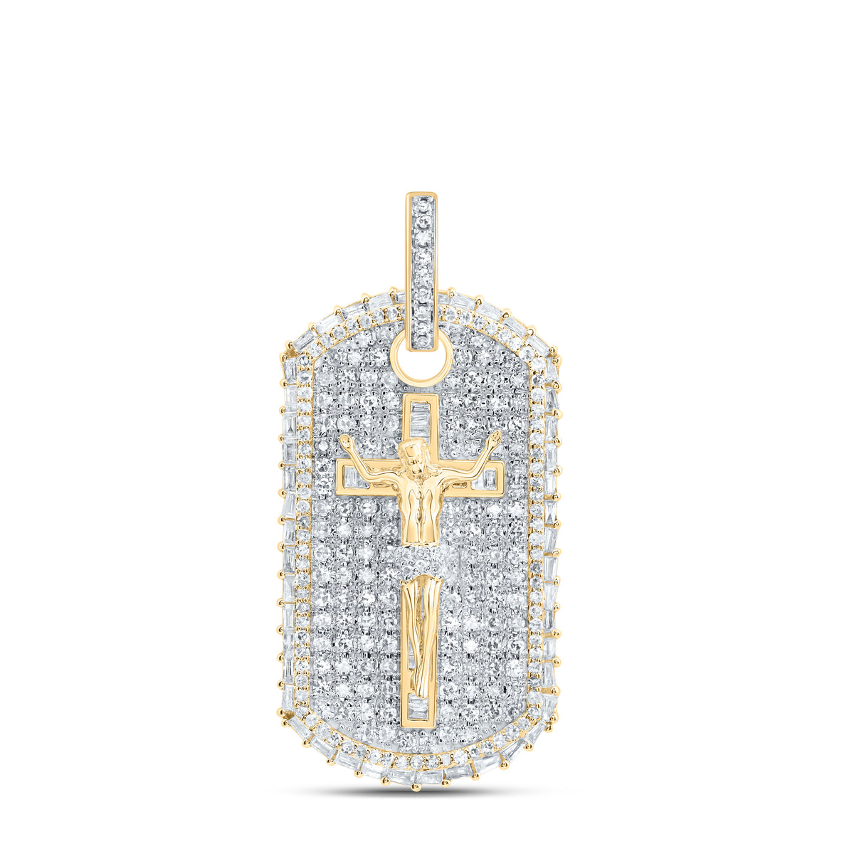 2CTW-DIA NK DOG TAG MEN'S CHARM