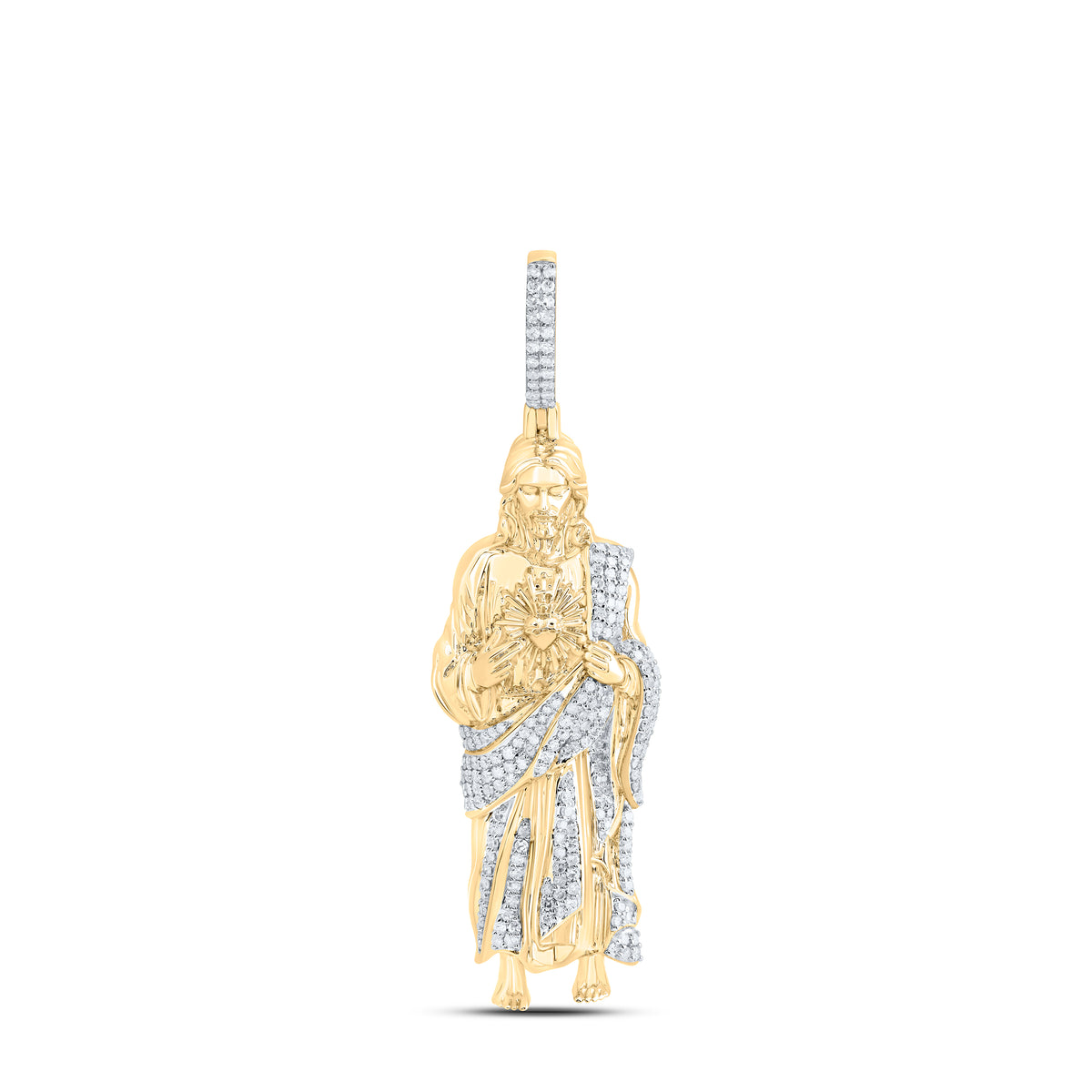 1CTW-DIA P1 JESUS MENS CHARM