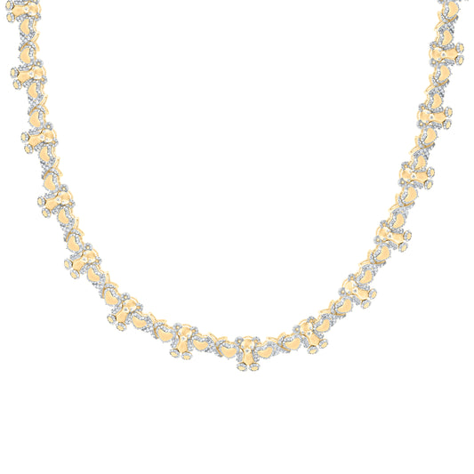 6 3/4CTW-DIA NK FASHION HEART TEDDY NECKLACE(17 INCH)