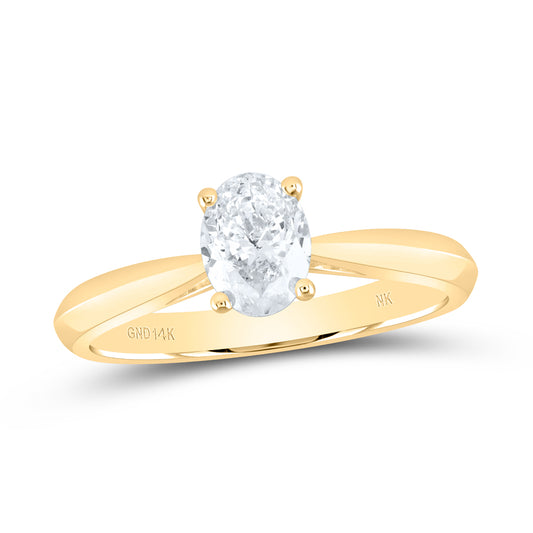 1/4CT-NAT DIA  I1 IJ OVAL SOLITAIRE  RING