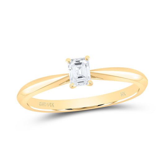 1/4CT-NAT DIA I1 IJ EMERLAD SOLITAIRE RING
