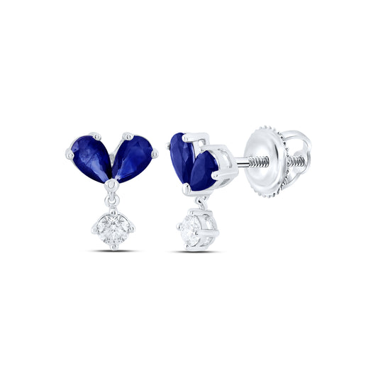 1/6CTW-DIA ANA M 5X3MM PS-BS NAT GEM DANGLING EARRING